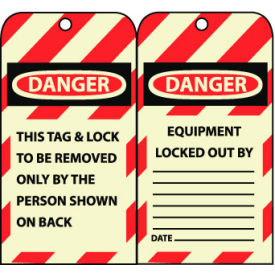 National Marker Company GLTAG1 Glow In The Dark Lockout Tags image.