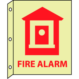 National Marker Company GLTV7 3D Glow Sign Plastic - 10X8 Fire Alarm image.