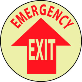 National Marker Company GWFS25 Glow Floor Sign - Emergency Exit image.