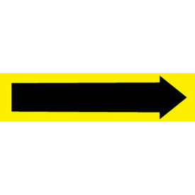 National Marker Company H2050Y Pressure-Sensitive Pipe Marker - Direction Arrow Yellow image.