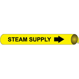 National Marker Company H4099 NMC™ Precoiled & Strap-On Pipe Marker, Steam Supply, Fits Over 10" Pipe Dia. image.