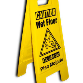 National Marker Company HDFS213 Heavy Duty Floor Stand - Caution Watch Your Step image.