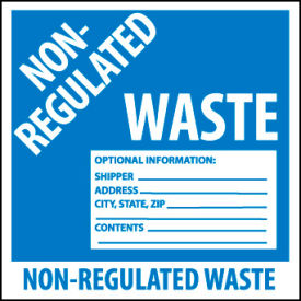 National Marker Company HW9N Hazardous Waste Vinyl Labels - Non-Regulated Waste image.