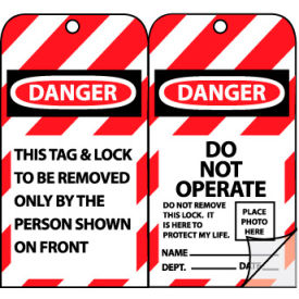 National Marker Company JMTAG2 Jumbo Self-Laminating Lockout Tags - Danger Do Not Operate image.