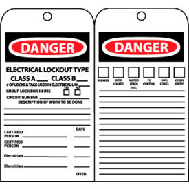 Jumbo Accident Prevention Tags - Electrical Lockout Type Jumbo Accident Prevention Tags - Electrical Lockout Type