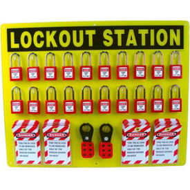National Marker Company LOS20 Large Lockout Station with Contents image.