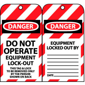 National Marker Company LOTAG11 NMC™ Do Not Operate Equipment Lockout Tags image.