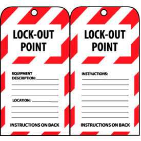 National Marker Company LOTAG21 Lockout Tags - Lock-Out Point image.