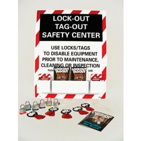 National Marker Company LOTO1 Lockout Tagout Safety Center with Lockout Supplies image.