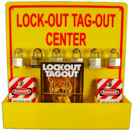 National Marker Company LOTO3 Lockout Tagout Center W/ Tags & Handbook image.