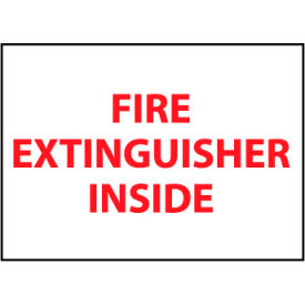 National Marker Company M28P NMC™ Fire Safety Vinyl Sign, Fire Extinguisher Inside, 9"W x 6"H, Gray image.