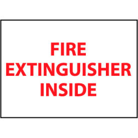 National Marker Company M28R Fire Safety Sign - Fire Extinguisher Inside - Plastic image.