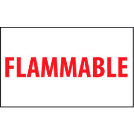 National Marker Company M29PP NMC™ Fire Safety Vinyl Sign, Flammable, 5"W x 3"H, Gray image.