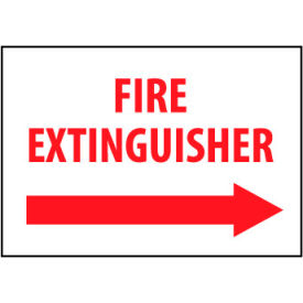 Fire Safety Sign - Fire Extinguisher with Right Arrow - Plastic