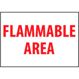 National Marker Company M426R Fire Safety Sign - Flammable Area - Plastic image.