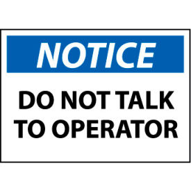 National Marker Company N366AP Machine Labels - Notice Do Not Talk To Operator image.