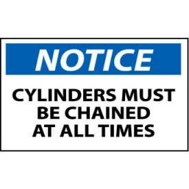 National Marker Company N49AP Machine Labels - Notice Cylinders Must Be Chained At All Times image.