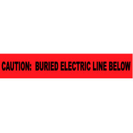 National Marker Company ND3 RE NMC™ Non Detectable Warning Tape, Caution Buried Electric Line Below, 1000L x 3"W, Red image.