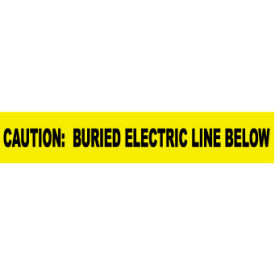 National Marker Company ND3 YE NMC™ Non Detectable Warning Tape, Caution Buried Electric Line Below, 1000L x 3"W, Yellow image.