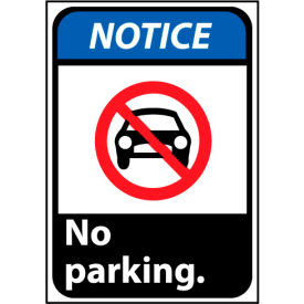 National Marker Company NGA19PB Notice Sign 14x10 Vinyl - No Parking image.