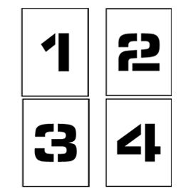 National Marker Company PMN36 Individual Character Stencil 36" - Number Set 0-9 image.
