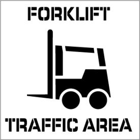 National Marker Company PMS220 Plant Marking Stencil 20x20 - Forklift Traffic Area image.