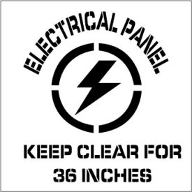 National Marker Company PMS226 Plant Marking Stencil 20x20 - Electrical Panel image.