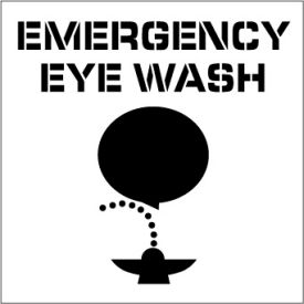 National Marker Company PMS227 Plant Marking Stencil 20x20 - Emergency Eye Wash image.
