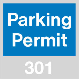 National Marker Company PP12D Parking Permit - Blue Windshield 301 - 400 image.