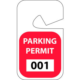 National Marker Company PP15A Parking Permit - Red Rearview 001 - 100 image.