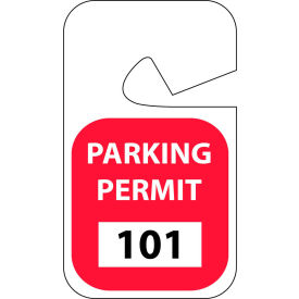 Parking Permit - Red Rearview 101 - 200