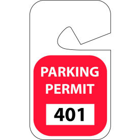 Parking Permit - Red Rearview 401 - 500