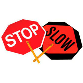 National Marker Company PS1 Paddle Sign - Stop/Slow image.