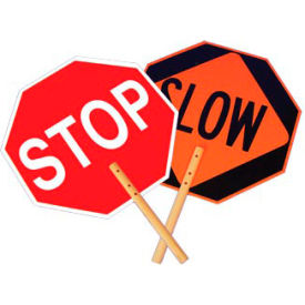 National Marker Company PS4** Paddle Sign - Stop/Slow Paddle image.