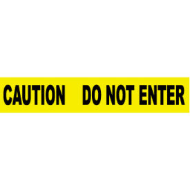 National Marker Company PT9 NMC Barricade Tape, 3" x 1000, Yellow, Caution Do Not Enter image.