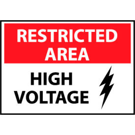 National Marker Company RA11AB Restricted Area Aluminum - High Voltage image.