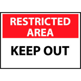 National Marker Company RA14RB Restricted Area Plastic - Keep Out image.