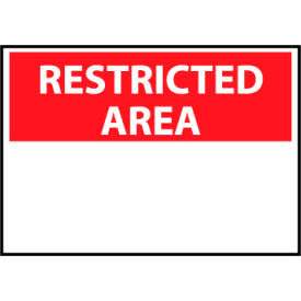 National Marker Company RA1AB Restricted Area Aluminum - Restricted Area Blank with Header Only image.