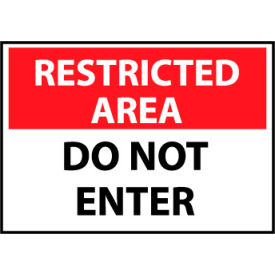 National Marker Company RA7RB Restricted Area Plastic - Do Not Enter image.