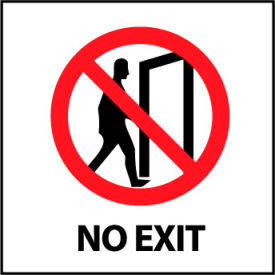 National Marker Company S7AP Graphic Safety Labels - No Exit image.