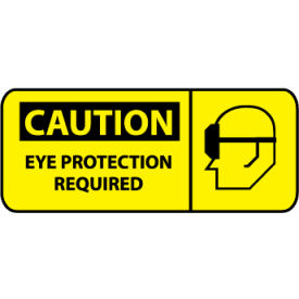 National Marker Company SA101P Pictorial OSHA Sign - Vinyl - Caution Eye Protection Required image.