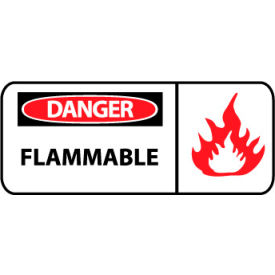 National Marker Company SA103R Pictorial OSHA Sign - Plastic - Danger Flammable image.