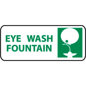 National Marker Company SA115P Pictorial OSHA Sign - Vinyl - Eye Wash Fountain image.