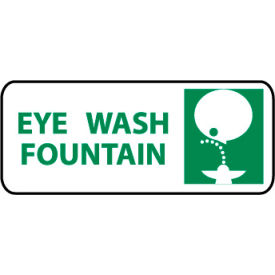 National Marker Company SA115R Pictorial OSHA Sign - Plastic - Eye Wash Fountain image.