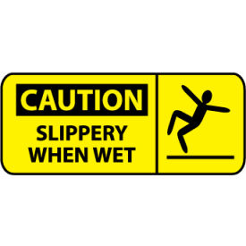 Pictorial OSHA Sign - Plastic - Caution Slippery When Wet