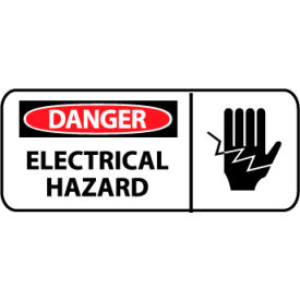 National Marker Company SA158P Pictorial OSHA Sign - Vinyl - Danger Electrical Hazard image.