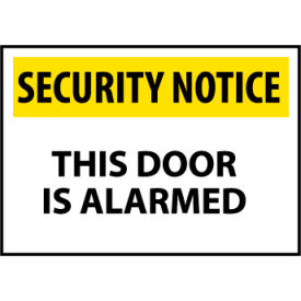 National Marker Company SN17AC Security Notice Aluminum - This Door Is Alarmed image.