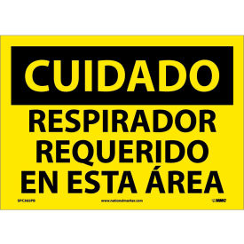 National Marker Company SPC365PB Spanish Vinyl Sign - Cuidado Respirador Requerido En Esta Area image.