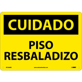 National Marker Company SPC366RB Spanish Plastic Sign - Cuidado Piso Resbaladizo image.