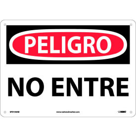 National Marker Company SPD104AB Spanish Aluminum Sign - Peligro No Entre image.